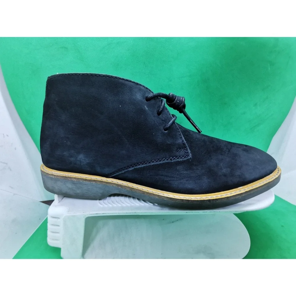 Clarks Men's Kenley Chukka Ankle Black Suede Leather Boots Men 7.5 M